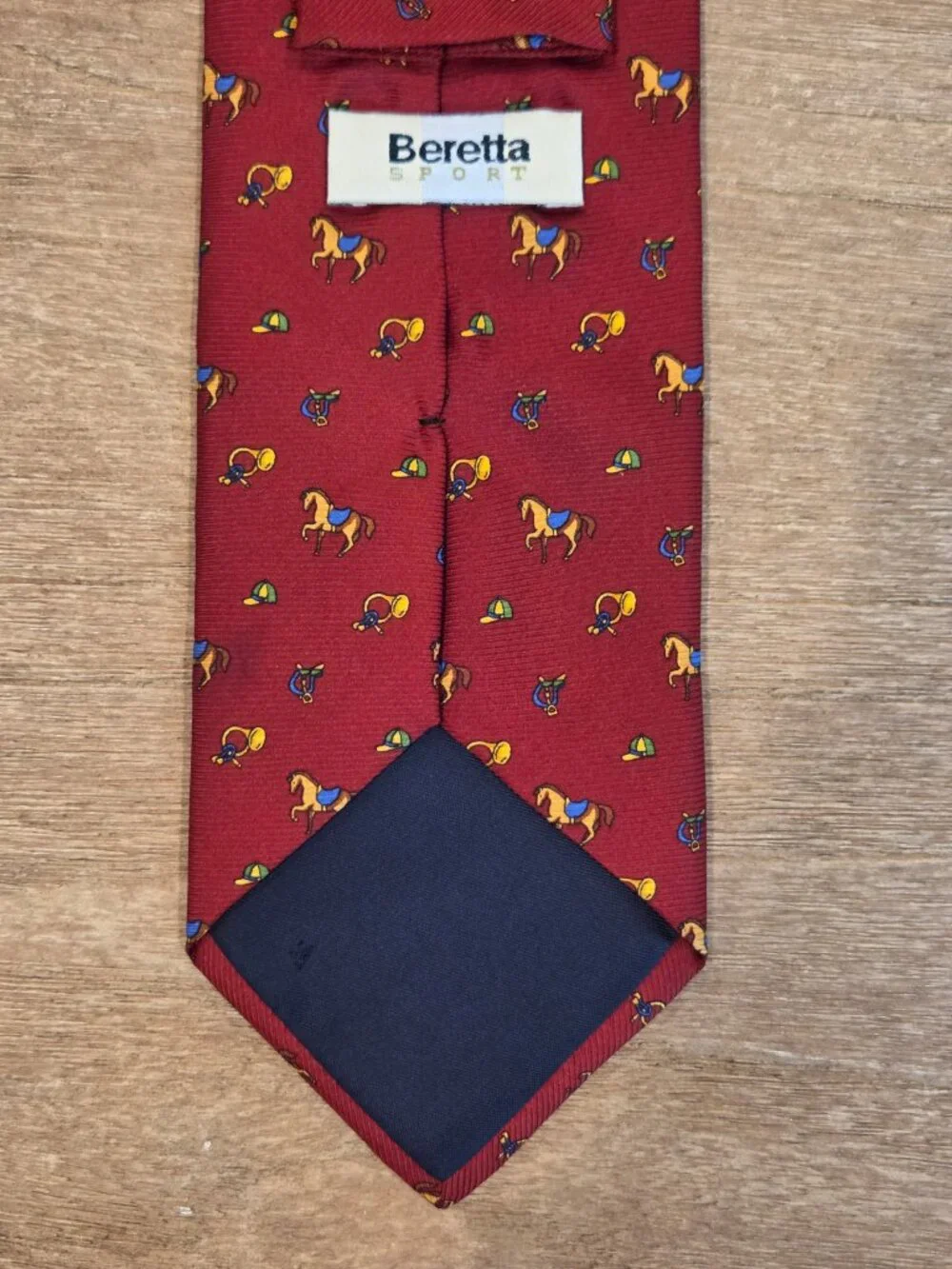 Baretta Sport Equestrian Symbol Silk Red Tie (3.85